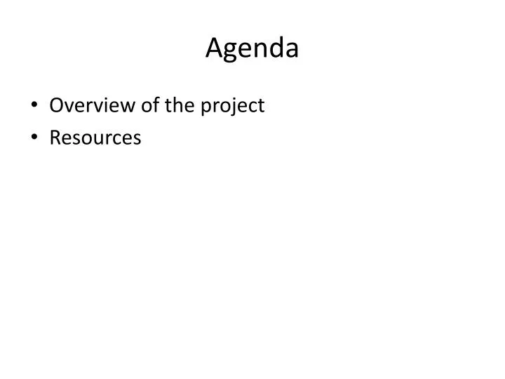 agenda