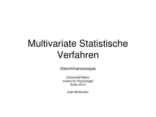 multivariate statistische verfahren