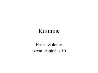 kiitmine