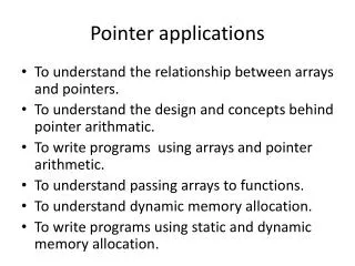 Pointer applications