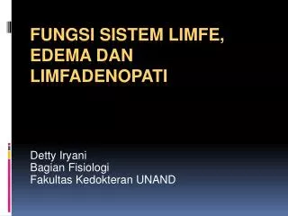 detty iryani bagian fisiologi fakultas kedokteran unand