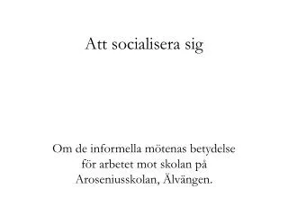 att socialisera sig