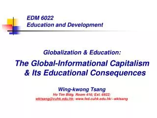 EDM 6022 Education and Development