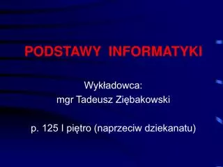 podstawy informatyki
