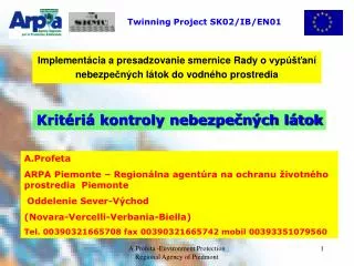 Twinning Project SK02/IB/EN01