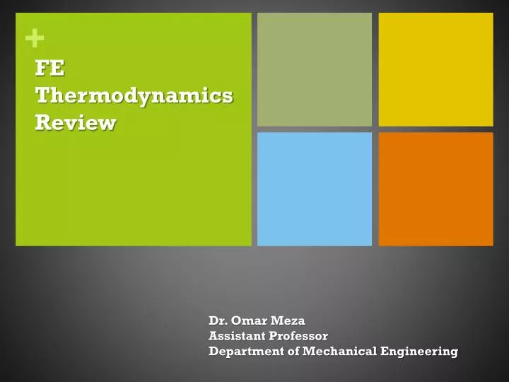 fe thermodynamics review