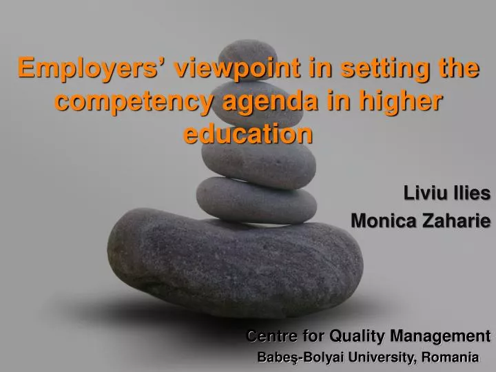 employers viewpoint in setting the competency agenda in higher education