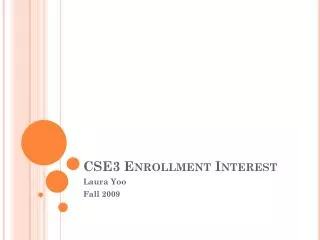 CSE3 Enrollment Interest