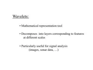 Wavelets:
