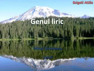 genul liric