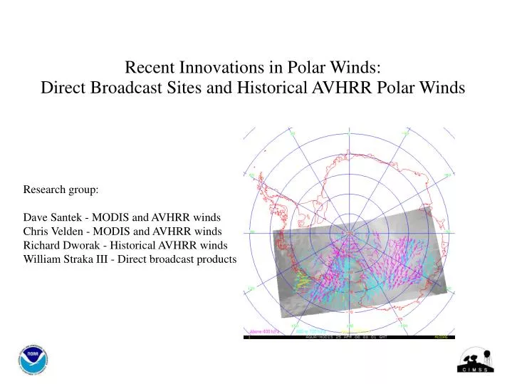 recent innovations in polar winds direct broadcast sites and historical avhrr polar winds