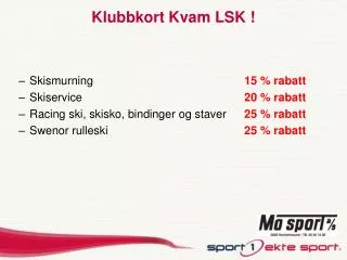 klubbkort kvam lsk