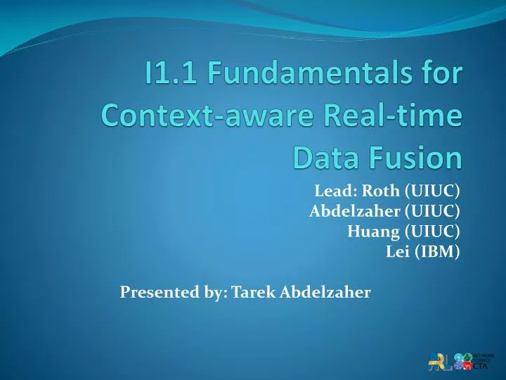 i1 1 fundamentals for context aware real time data fusion