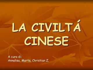 la civilt cinese