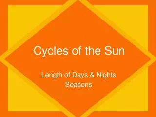 Cycles of the Sun