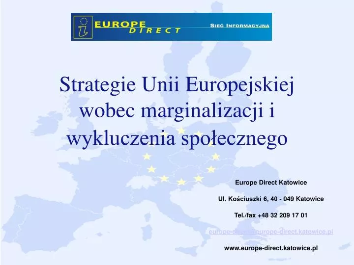 strategie unii europejskiej wobec marginalizacji i wykluczenia spo ecznego