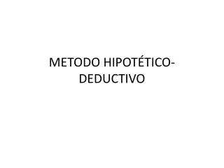 metodo hipot tico deductivo
