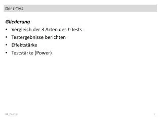 der t test
