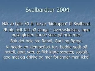 svalbardtur 2004