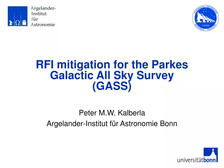 rfi mitigation for the parkes galactic all sky survey gass