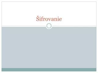ifrovanie