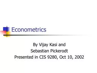 Econometrics