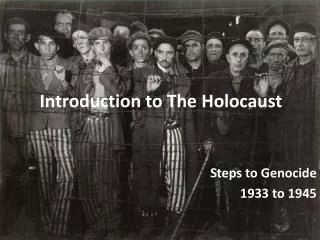 Introduction to The Holocaust