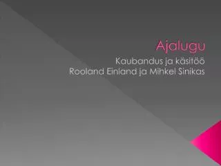 ajalugu