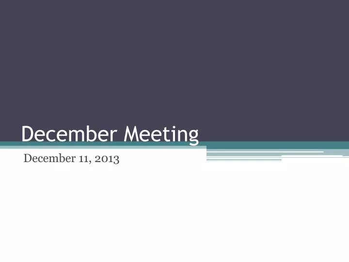 december meeting