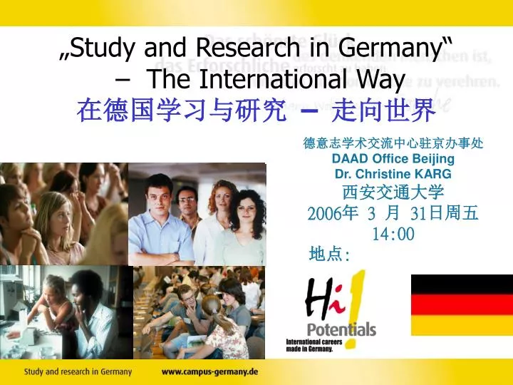 study and research in german y the international way