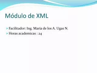 m dulo de xml