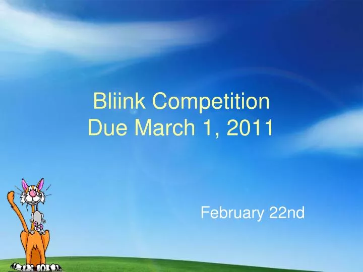 bliink competition due march 1 2011