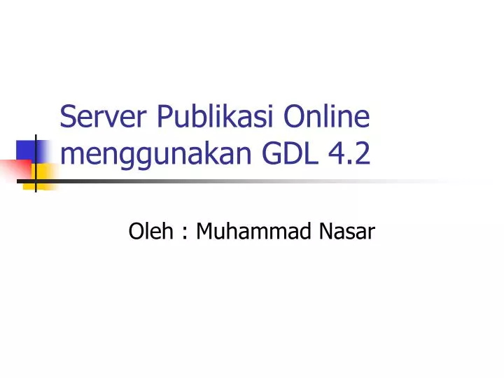 server publikasi online menggunakan gdl 4 2