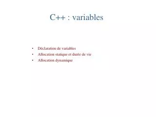 c variables