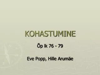 kohastumine
