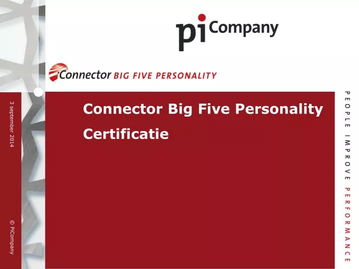 connector big five personality certificatie