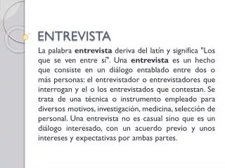 entrevista