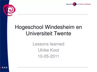 hogeschool windesheim en universiteit twente