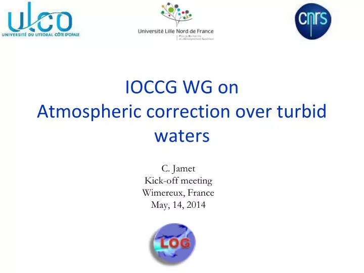 ioccg wg on atmospheric correction over turbid waters