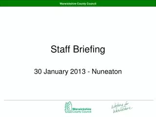 Staff Briefing