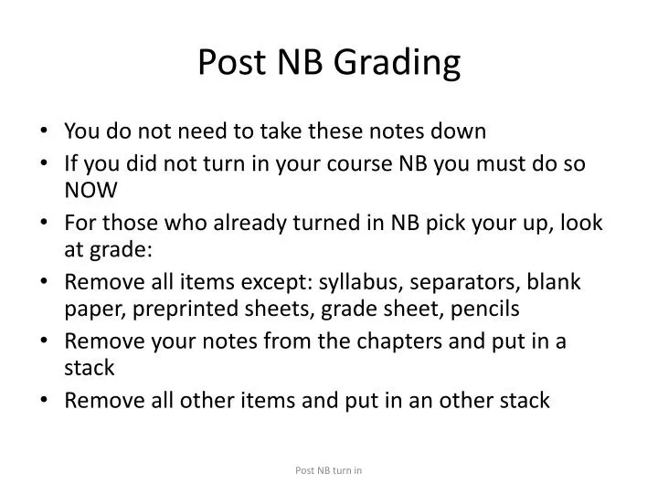 post nb grading