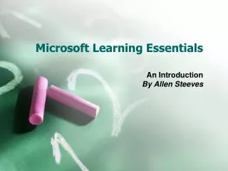 Microsoft Learning Essentials
