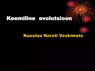 keemiline evolutsioon