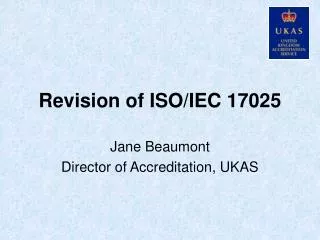 Revision of ISO/IEC 17025