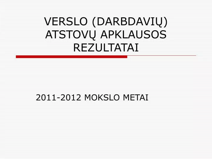 verslo darbdavi atstov apklausos rezultatai