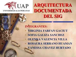 arquitectura documentada del sig