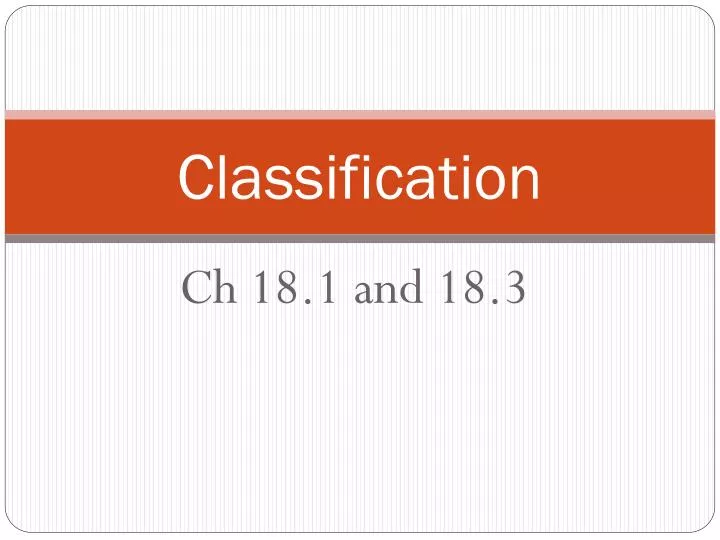 classification