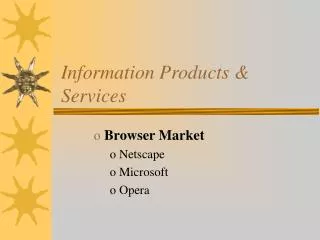 Information Products &amp; Services