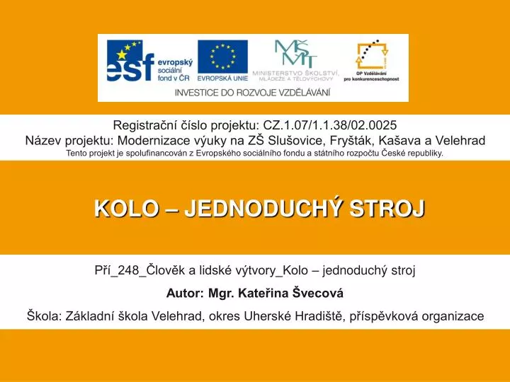 kolo jednoduch stroj