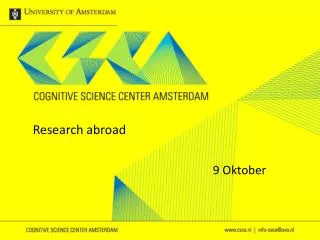 Research abroad 								9 Oktober